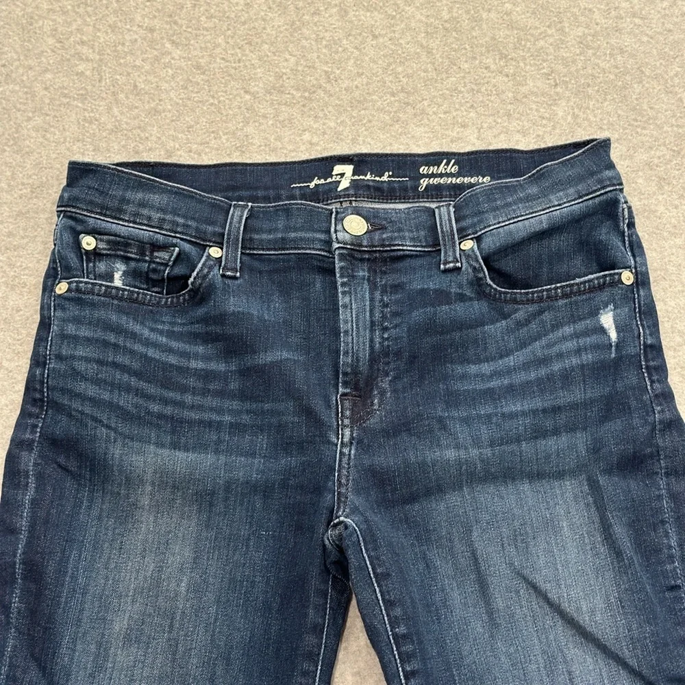 7 For All Mankind Dark Wash Ankle Jeans